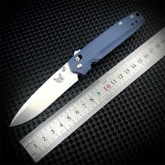 Benchmade Mini 485 Bugout AXIS Folding Knife 3.18" M390 Plain Blade, G10 Handles - 485BK-2