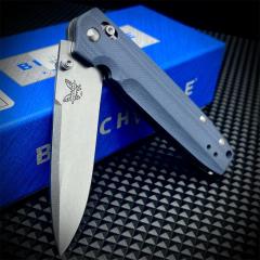 Benchmade Mini 485 Bugout AXIS Folding Knife 3.18" M390 Plain Blade, G10 Handles - 485BK-2