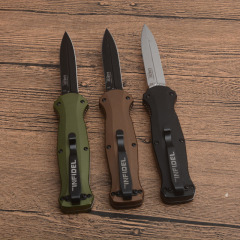 Benchmade 3300BK Infidel Dagger AUTO OTF Knife 3.85" D2 Black Double Edge Blade, Aluminum Alloy Handles
