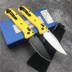 Benchmade 535 Bugout AXIS Folding Knife 3.24" S30V Satin Plain Blade, Grivory Handles