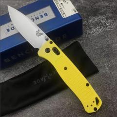 Benchmade 535 Bugout AXIS Folding Knife 3.24" S30V Satin Plain Blade, Grivory Handles