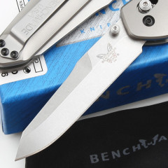 Benchmade 940-1 Osborne Folding Knife 3.42" S90V Satin Plain Blade, TC4 Handles