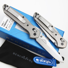 Benchmade 940-1 Osborne Folding Knife 3.42" S90V Satin Plain Blade, TC4 Handles