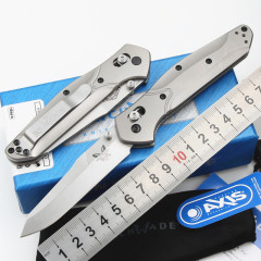 Benchmade 940-1 Osborne Folding Knife 3.42" S90V Satin Plain Blade, TC4 Handles