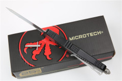 Microtech Troodon AUTO OTF Knife 3.74" M390 Satin Double Edge Dagger Blade, Aviation Aluminum Handles