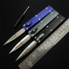 Microtech Rocket Design AUTO OTF Knife 2.75" D2 Satin Dagger Blade, Aluminum Alloy Handles