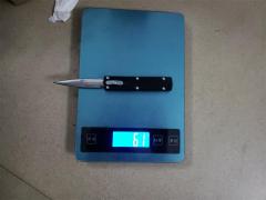 Microtech Rocket Design AUTO OTF Knife 2.75" D2 Satin Dagger Blade, Aluminum Alloy Handles