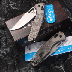 Benchmade Hunt Taggedout AXIS Folding Knife 3.46" CPM-154 Clip Point Blade, Aluminum Alloy Handles - 15535