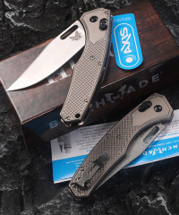 Benchmade Hunt Taggedout AXIS Folding Knife 3.46" CPM-154 Clip Point Blade, Aluminum Alloy Handles - 15535