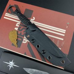 Toor Knives Serpent S Fixed Blade Knife 3.75" CPM-M4 Drop Point Blade, Black G10 Handles