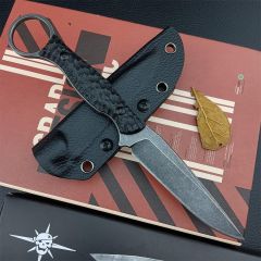 Toor Knives Serpent S Fixed Blade Knife 3.75" CPM-M4 Drop Point Blade, Black G10 Handles