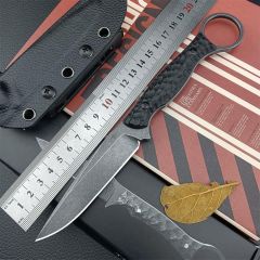 Toor Knives Serpent S Fixed Blade Knife 3.75" CPM-M4 Drop Point Blade, Black G10 Handles