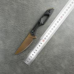 Toor Knives Willow Fixed Blade Knife 3.58" CPM-154 Drab Drop Point Blade, Black G10 Handles