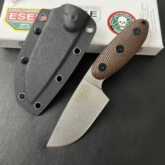 ESEE Knives Sencillo Fixed Blade Knife 3.54" 1095 Steel Drop Point Blade, 3D Machined Micarta Handles