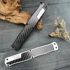 Heretic Knives Cleric II OTF AUTO 3.94" D2 Double Edge Blade, Aluminum+Carbon Fiber Handles