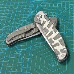 Shirogorov F95 Edition Flipper Knife 3.74" M390 Point Blade, TC4 Handles