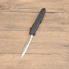 Mini SLM Combat OTF Knife 3.35" CPM-D2 Satin Blade, Aluminum Alloy Handles