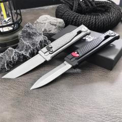 Reate Gravity Assisted Open Folding Knife 2.76" D2 Satin Plain Blade, T6-Aluminum Handles