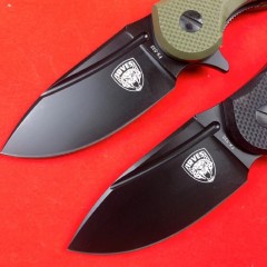 FX-532 LRVES Folding Knife 3.39" N690 Satin Drop Point Blade, OD G10 Handles