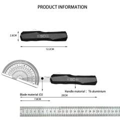 Kershaw 9000 Livewire 50th OTF AUTO Knife 3.07" 20CV Stonewashed Point Blade, T6-Aluminum Handles