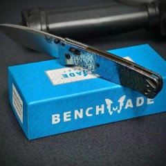 BM Customize 535BK Bugout AXIS Folding Knife 3.15" M390 Satin Plain Blade, TC4 Handles