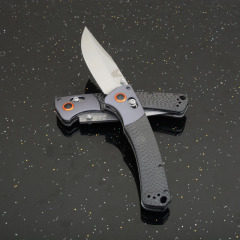 BM 15080-1 Hunt Crooked River Folding 3.97" S30V/Damascus Clip Point Blade, Carbon Fiber Handles