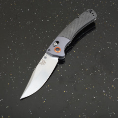 BM 15080-1 Hunt Crooked River Folding 3.97" S30V/Damascus Clip Point Blade, Carbon Fiber Handles