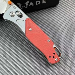 BM 535-9 Bugout AXIS Folding Knife 3.5" D2 Satin Plain Blade, G10 Handles