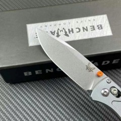 BM 535-9 Bugout AXIS Folding Knife 3.5" D2 Satin Plain Blade, G10 Handles