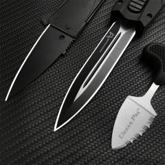 3PC/Set 3300 Infidel Dagger AUTO OTF Knife 3.62'' 440C Double Edge Blade, ABS Handles