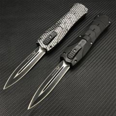BM 3300 Infidel Dagger AUTO OTF Knife 3.62'' 440C Double Edge Blade, ABS Handles
