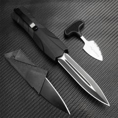 3PC/Set 3300 Infidel Dagger AUTO OTF Knife 3.62'' 440C Double Edge Blade, ABS Handles