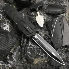 3PC/Set 3300 Infidel Dagger AUTO OTF Knife 3.62'' 440C Double Edge Blade, ABS Handles