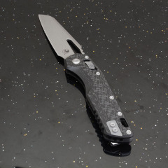 MT MSI RAM-LOK Manual Folding Knife 3.54" M390MK Plain Blade, Carbon Fiber Handles, AXIS Lock