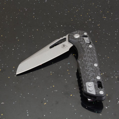 MT MSI RAM-LOK Manual Folding Knife 3.54" M390MK Plain Blade, Carbon Fiber Handles, AXIS Lock