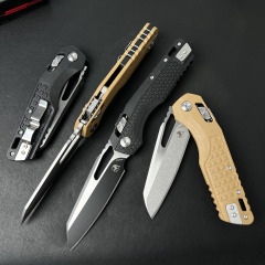 MT MSI RAM-LOK Manual Folding Knife 3.54" M390MK Plain Blade, Nylon Fiber Handles