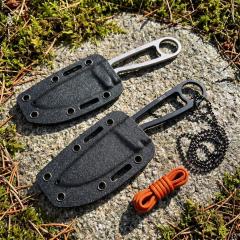 ANT IZULA Fixed Blade Knife 2.76" 8Cr13 Satin Blade, 8Cr13 Handles