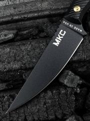 MKC Fixed Blade Knife 3.70" 8Cr13 Blade, Nylon Fiber Handles