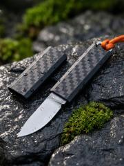 CRKT 2425 TJ Scribe Pocket Fixed Blade Knife 1.57" Stonewashed Drop Point, Nylon Handles