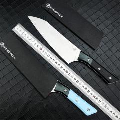 MT Kitchen Fixed Blade Knife 7.48" 9cR13 Blade, T6 Aluminum +G10 Handles - 3000B