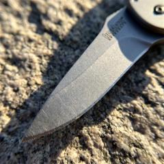 Kershaw 3655BW Folding Knife 3.35" Working Finish 8Cr13mov Drop Point Blade, Aluminum Handles