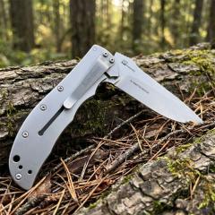Kershaw 3655BW Folding Knife 3.35" Working Finish 8Cr13mov Drop Point Blade, Aluminum Handles