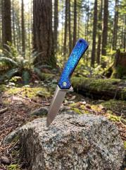 ZT 0808 Flipper Knife 3.23" D2 Blade, TC4 Handles