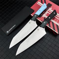 MT Kitchen Fixed Blade Knife 7.48" 9cR13 Blade, T6 Aluminum +G10 Handles - 3000B
