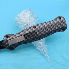 BM 3300BK Infidel Dagger AUTO OTF Knife 3.85" 440 Double Edge Blade, Zinc Aluminum Alloy Handles