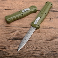 BM 3300BK Infidel Dagger AUTO OTF Knife 3.85" 440 Double Edge Blade, Zinc Aluminum Alloy Handles