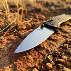 BM 534 Bugout AXIS Folding Knife 3.19" 9Cr13 Satin Plain Blade, T6-Aluminum Handles