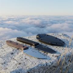 ESEE Knives Pacaya Fixed Blade Knife 3.03" D2 Drop Point Blade, G10 Handles, Kydex Sheath with Clip Plate