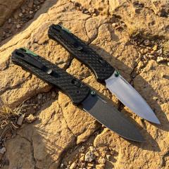 BM 534 Bugout AXIS Folding Knife 3.19" 9Cr13 Satin Plain Blade, T6-Aluminum Handles
