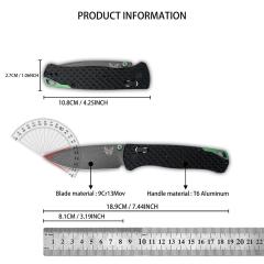 BM 534 Bugout AXIS Folding Knife 3.19" 9Cr13 Satin Plain Blade, T6-Aluminum Handles